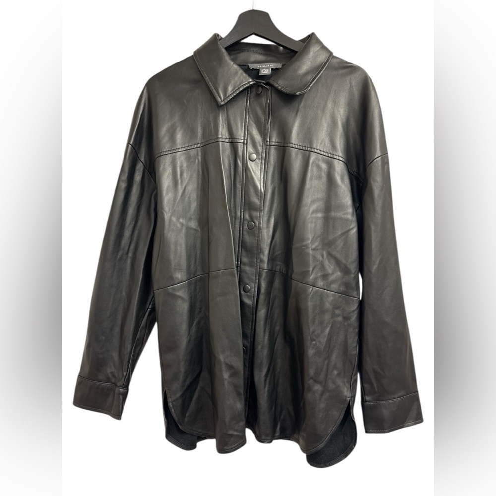 Primark Classic Black Leather Jacket - Picture 4 of 5